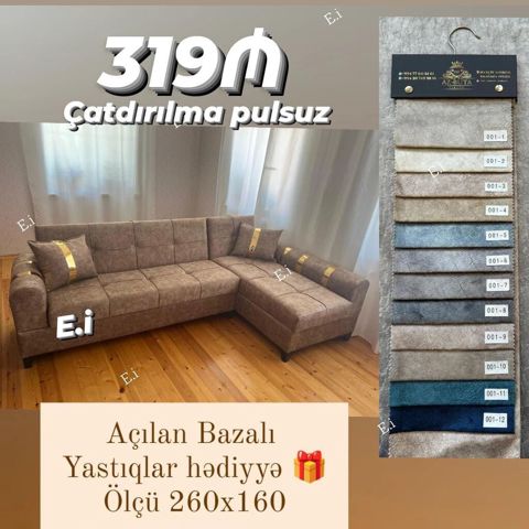 *Künc Divan 319AZN Rəng seçimi var *Keyfiyyətli Parça və Yüksək — Saray
