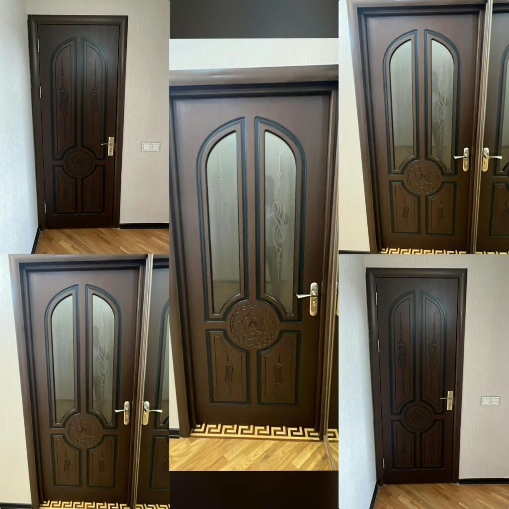 Otaq Qapilari satilir// 5 eded 3 suseli iki şüşəsiz. Qiymet bir ededi — Pəncərələr, qapılar, balkonlar, Qobu