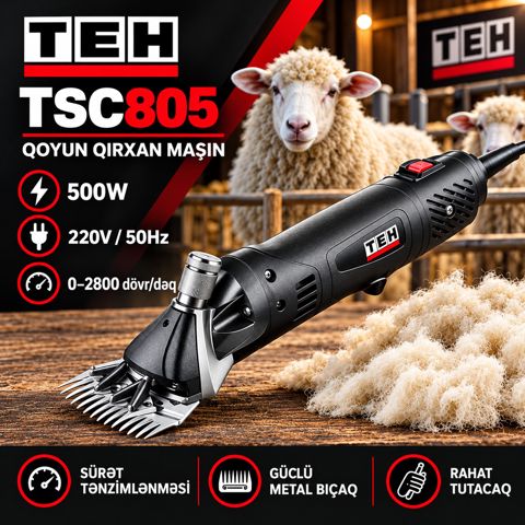 Tük qırxan maşın TEH TSC805, Metal/ABS plastik — Bakı