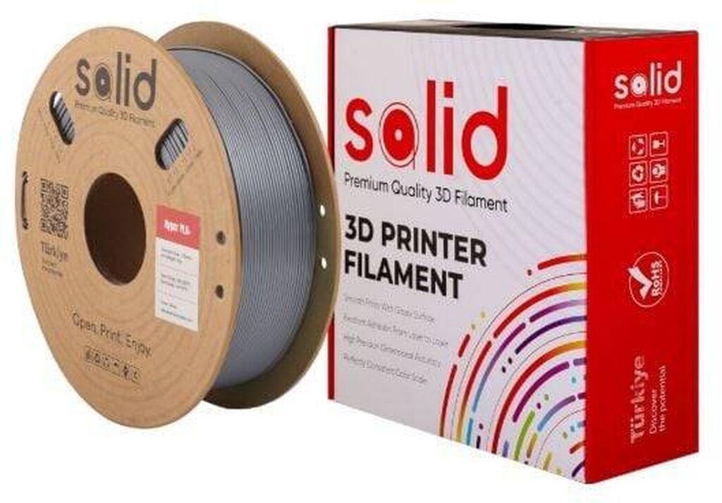 Solid Filament Hyper PLA+ – Gümüş, 1 kq (1.75 mm) Yeni nəsil yüksək — İstehlak malları və aksesuarlar, Bakı (4)