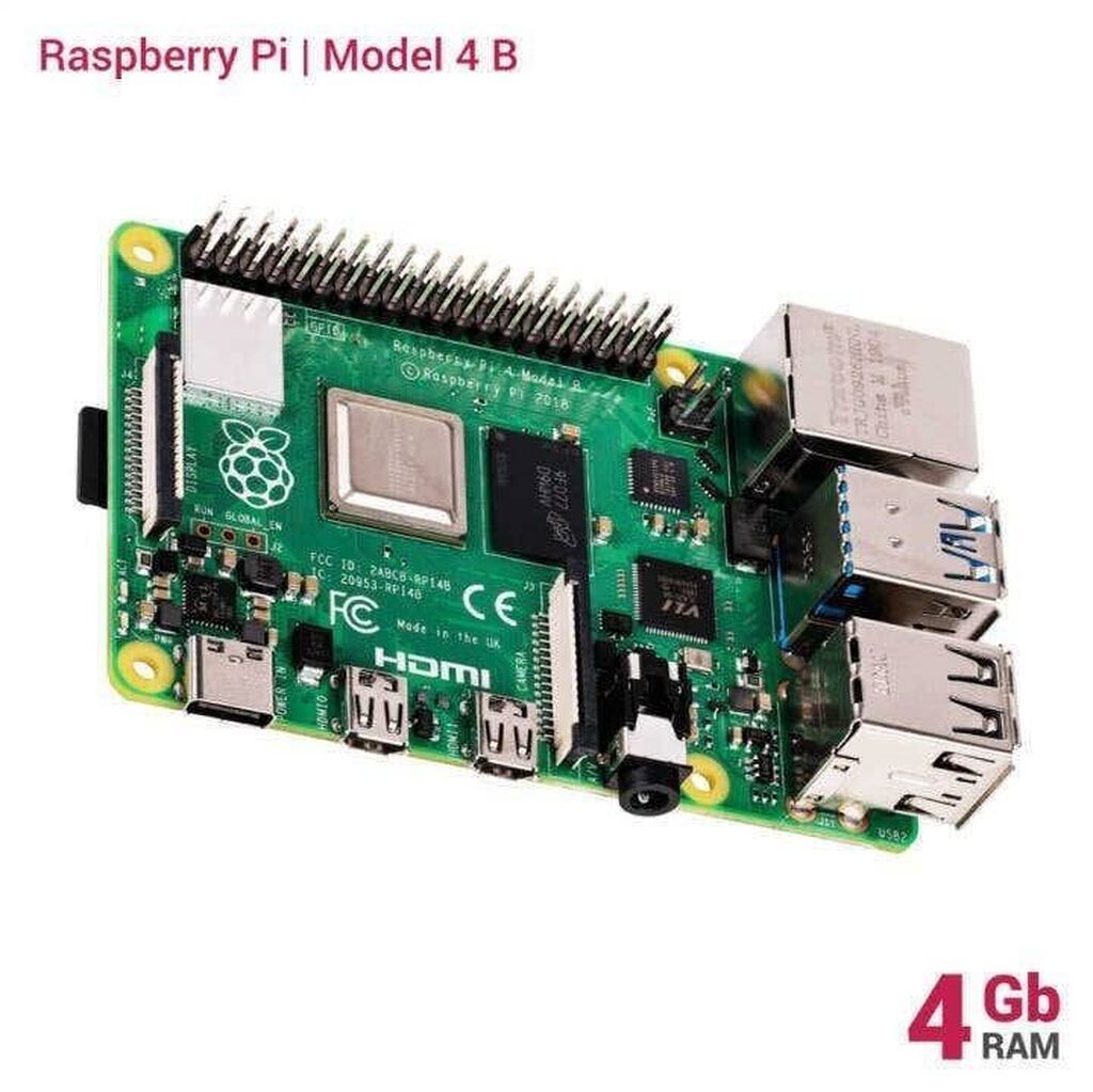 Raspberry Pi 4 Model B – 4GB RAM 28nm əsaslı 1.5GHz dörd nüvəli ARM — Digər, Bakı (3)