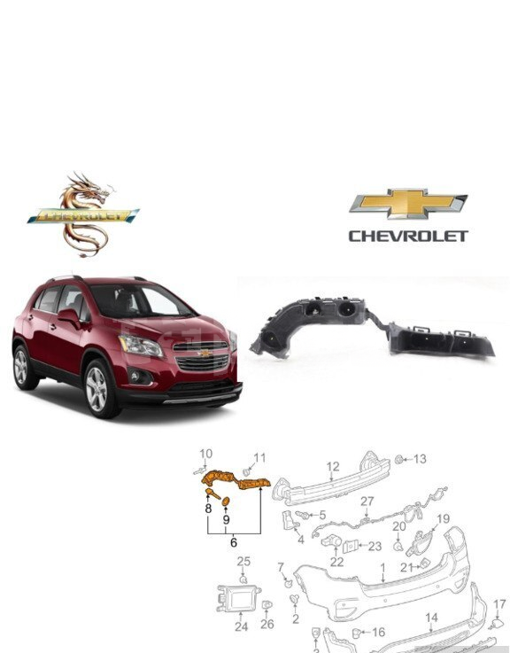 Arxa bufer sancağı Chevrolet Trax 2014-2015 — Bakı