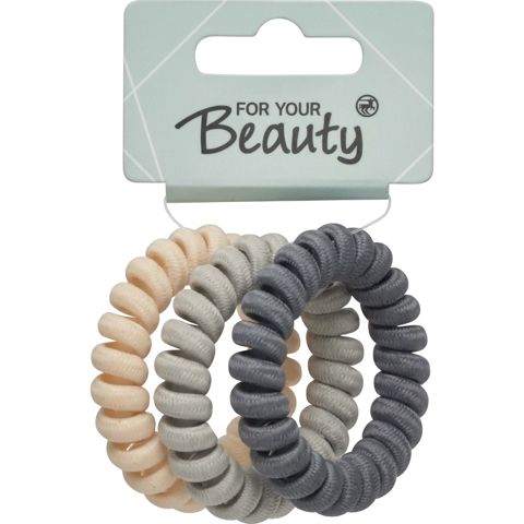 Saç üçün rezin dəsti For your beauty, 3 əd, bej/boz — Bakı