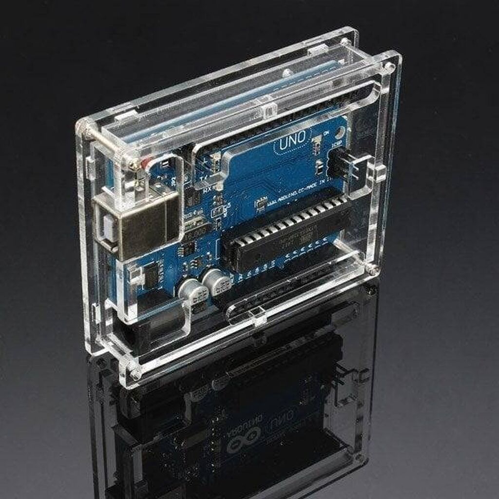 Arduino UNO R3 Qutusu – Şəffaf Pleksiqlas - Material: möhkəm, şəffaf — Korpuslər, Bakı (4)