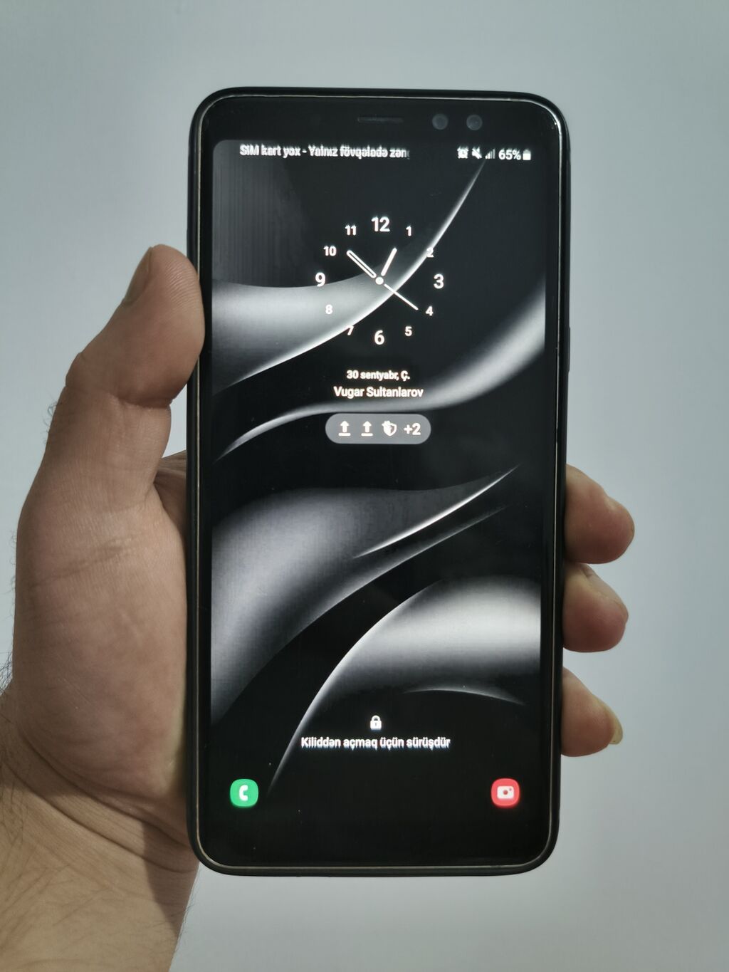 Samsung Galaxy A8 Plus, 64 GB, rəng - Qızılı, Zəmanət, Sensor, Barmaq izi — Samsung, Digah (2)