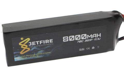 JetFire 11.1V 8000mAh 70C Li-Po 3S Batareya Yüksək cərəyan tələb edən — Bakı