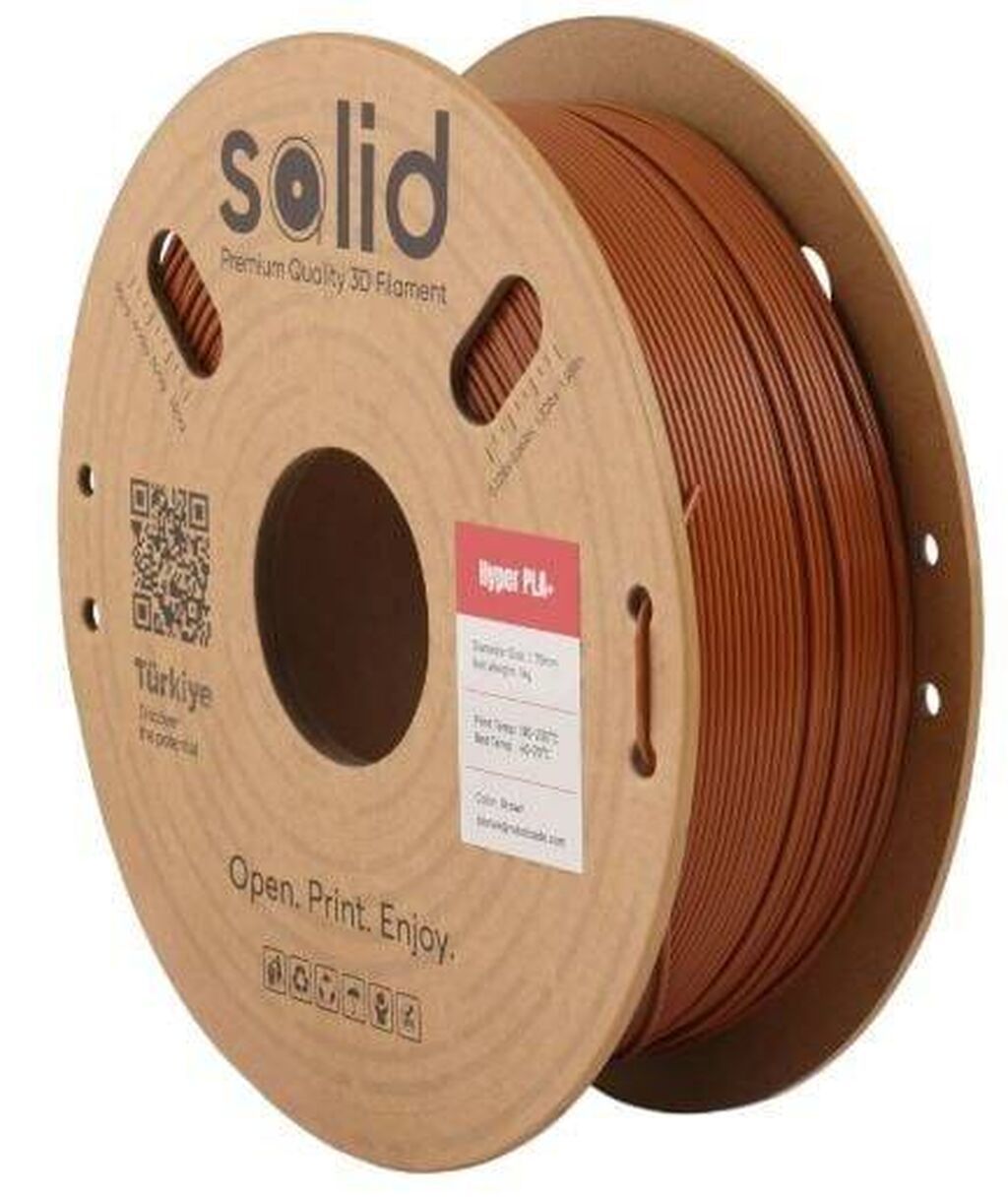 Solid Filament Hyper PLA+ Qəhvəyi – 1 kq Yüksək sürətli və sabit — İstehlak malları və aksesuarlar, Bakı