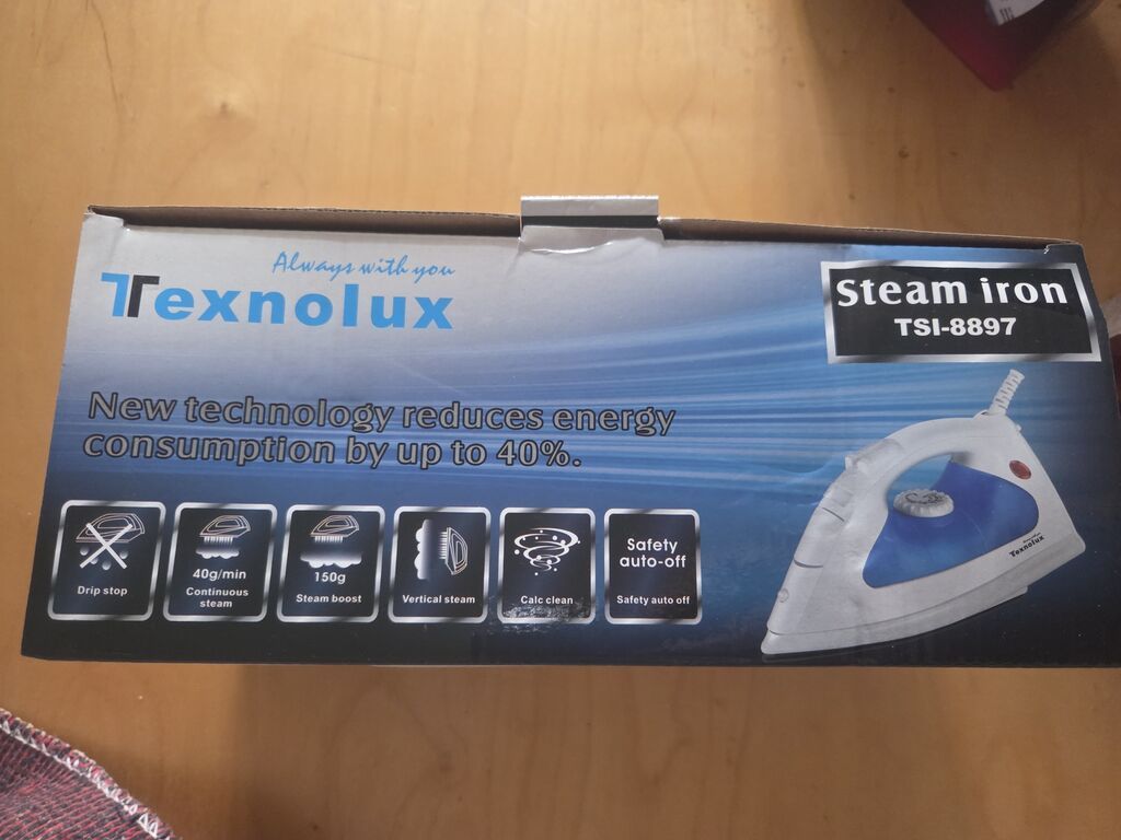Texnolux buxarlı ütü – model TSI-8897 islenmeyib Xüsusiyyətlər — Ütü, Gəncə (2)
