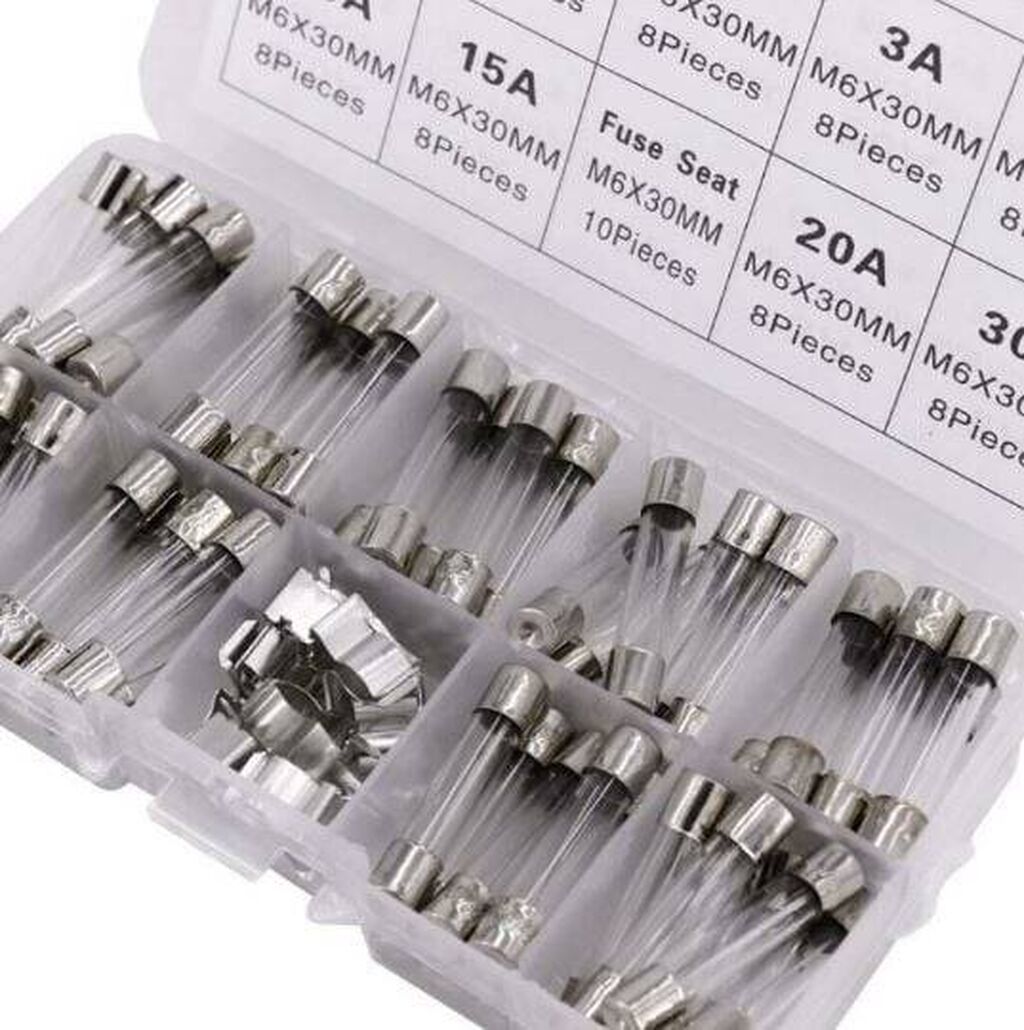 Qoruyucu Dəsti 6x30mm – 72 ədəd, 9 çeşid Texniki təsvir: - Ölçü — Avtomobil elektrikası, Bakı (3)
