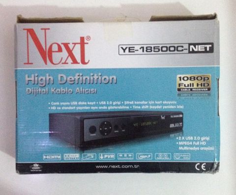 Next markasının YE-18500C-NET modelli Full HD dijital resiver — Bakı