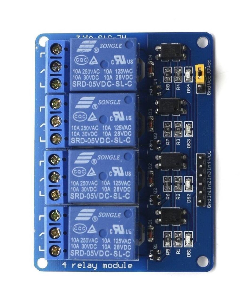 Məhsul: 4’lü 5V Rele Kartı (4 Way 5V Relay Module) Təsvir: - 5 V ilə — Avtomobil elektrikası, Bakı (3)