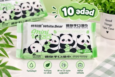 Nəm salfet Panda, 8x10 əd — Bakı
