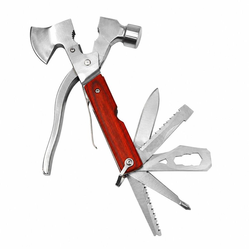 Çoxfunksiyalı bıçaq, kempinq üçün, metal, boz/qəhvəyi — Mallar, Bakı (2)