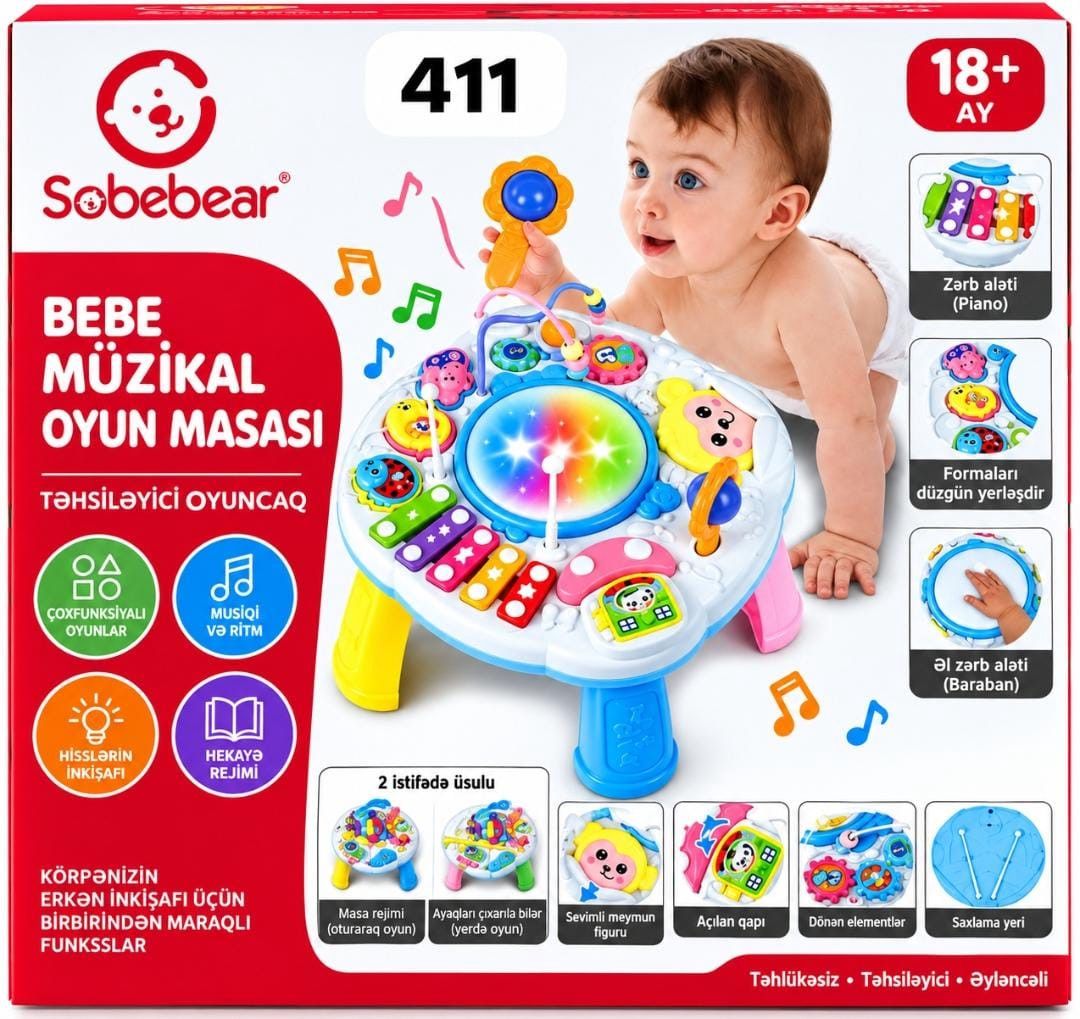 Musiqili oyuncaq ABC ABC411 18 aydan plastik batareyalı — Mallar, Bakı (3)