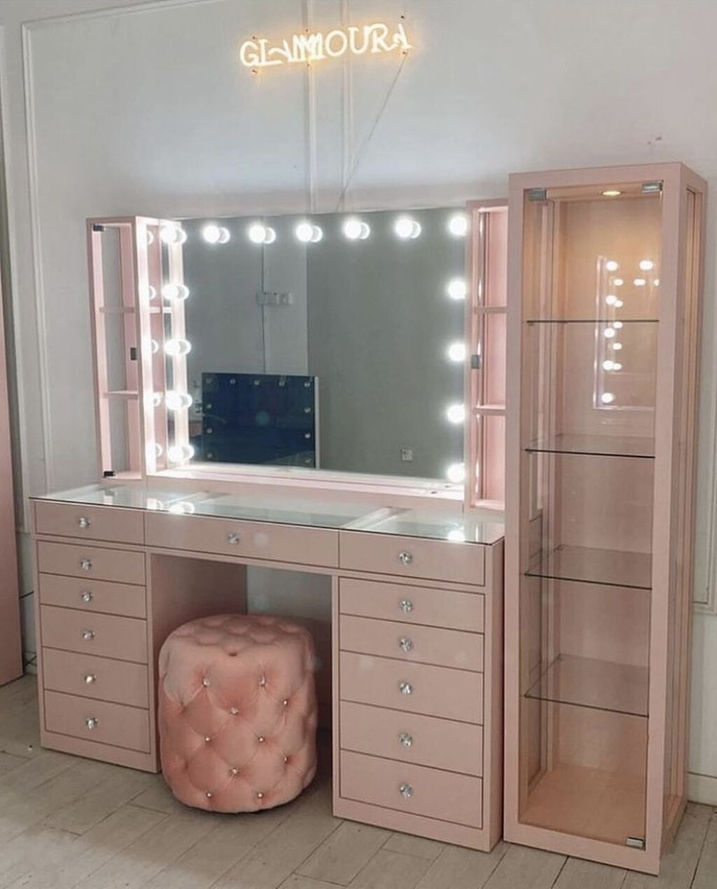 Yeni, Makiyaj üçün masa, Güzgülü — Salon mebeli, Masazır (3)