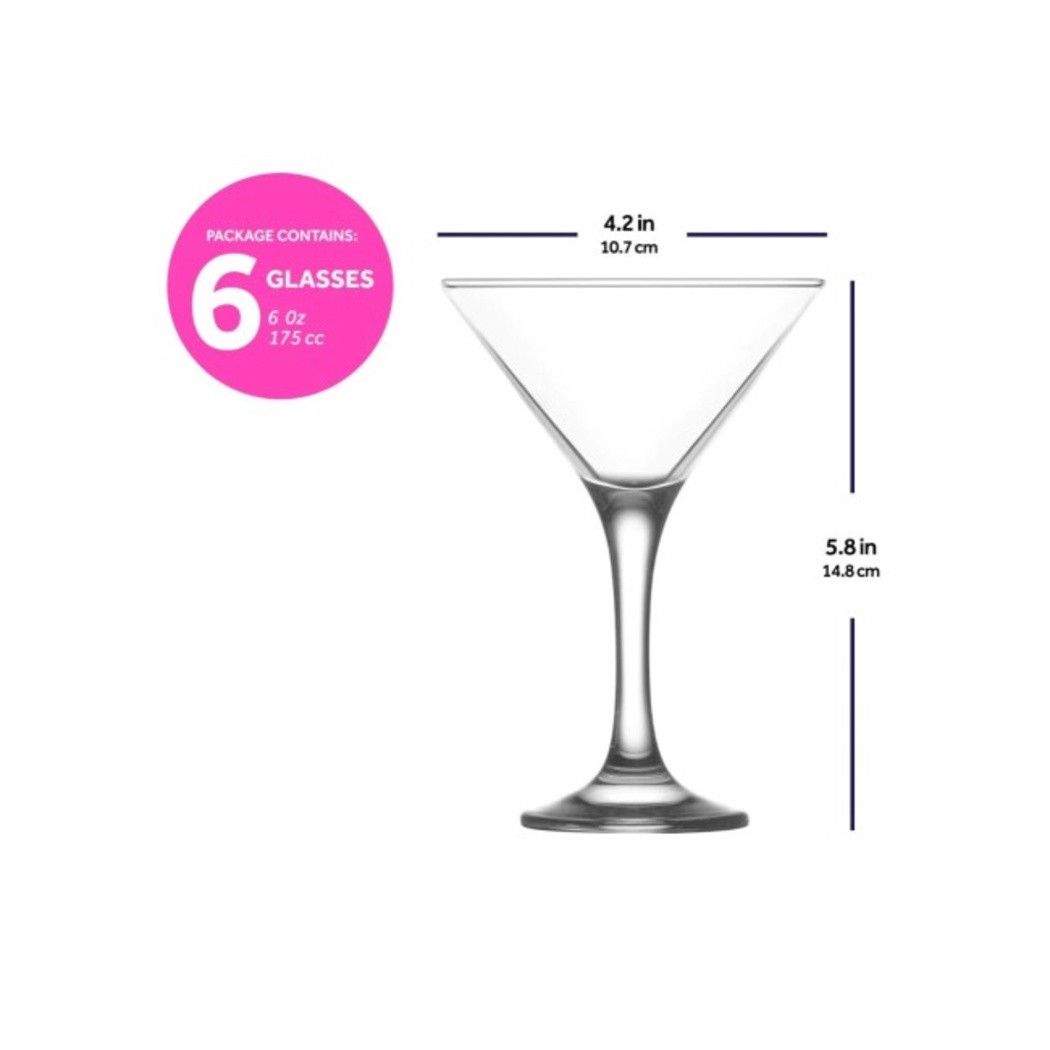 Badə dəsti Lav mis586, şüşə, şəffaf, 175 ml, 6 əd — Mallar, Bakı (2)