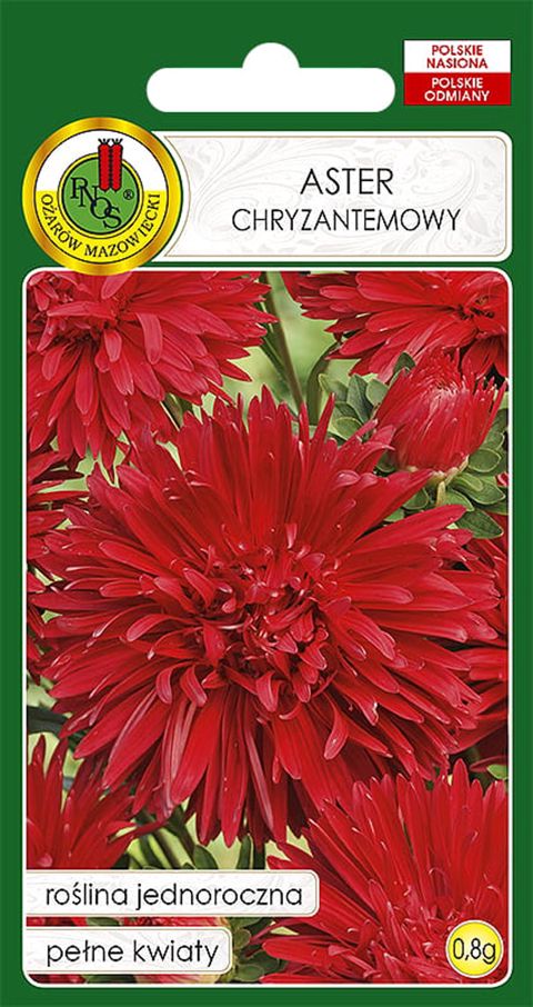 Çiçək toxumları Pnos Aster Chryzantemowy, qırmızı, 0.8 q — Bakı