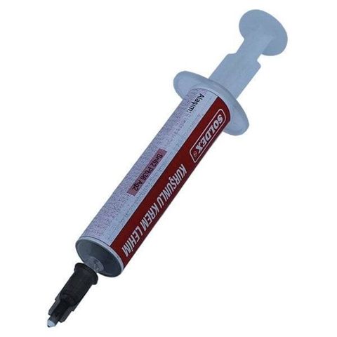 Soldex Krem Lehim – 10 qram Yüngül aktivləşdirilmiş, qatran əsaslı — Lehimləmə avadanlığı