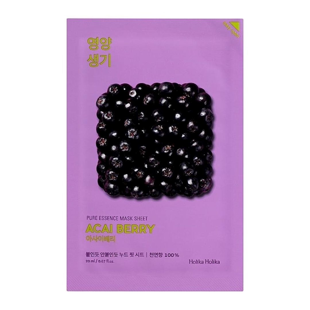 Üz üçün parça maska Holika Holika Pure Essence Acai Berry, 20 ml — Mallar, Bakı