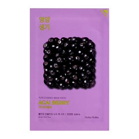 Üz üçün parça maska Holika Holika Pure Essence Acai Berry, 20 ml — Bakı