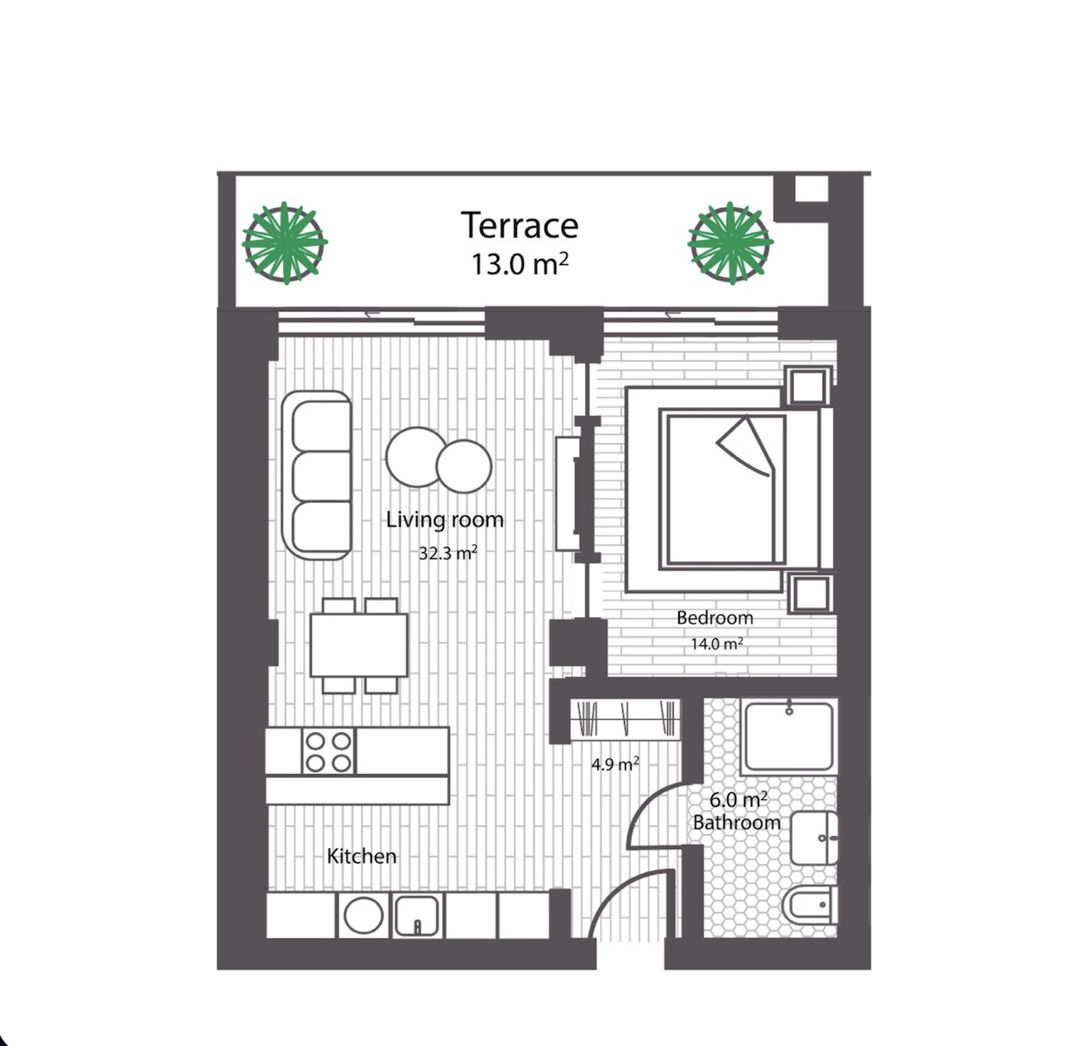Satılır 2 otaqlı yeni tikili 80.3 m² — Mənzil, Bakı (6)