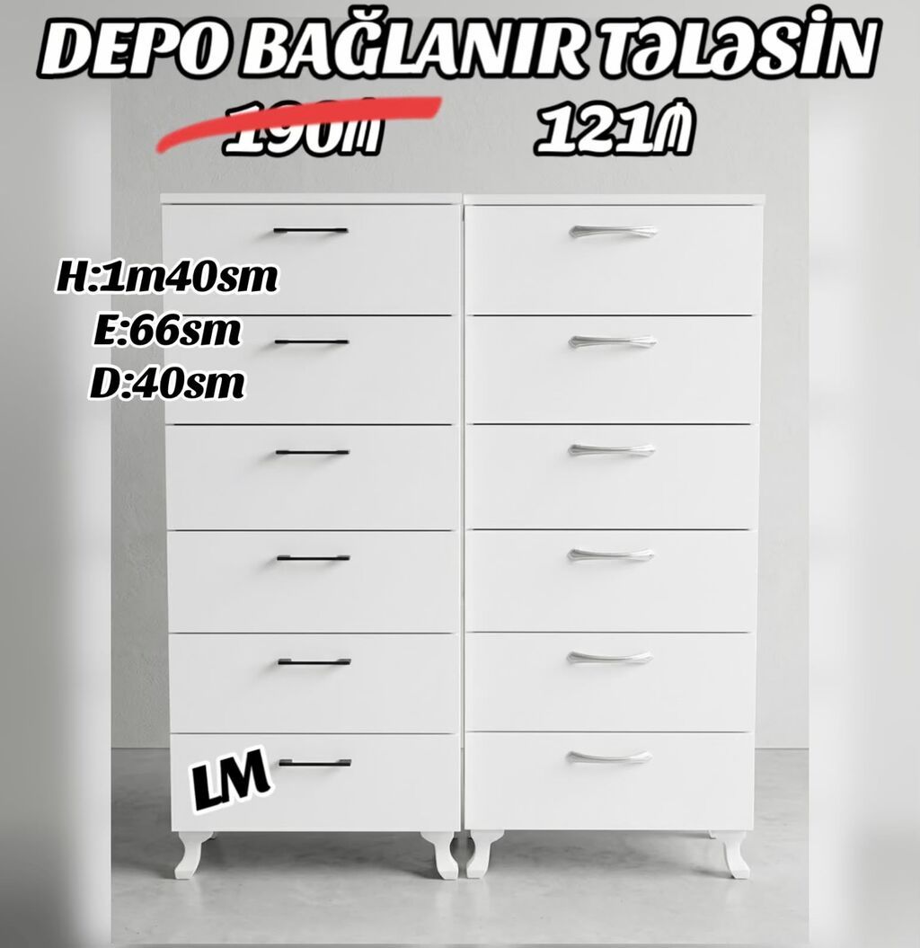 _*Yeni və sifarişlə Komodlar*_ Qiymət *121₼* Çatdırılma — Mebel, Bakı