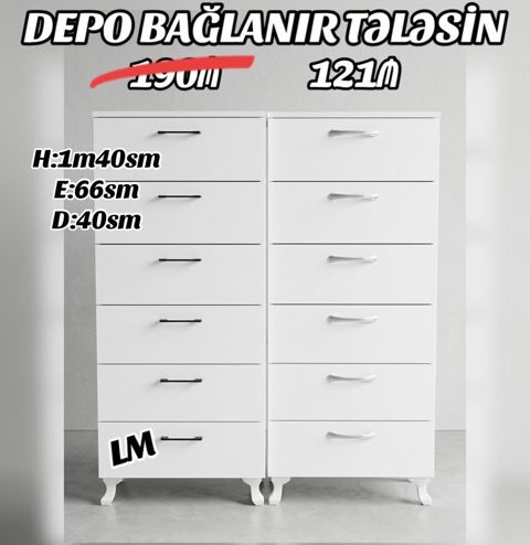 _*Yeni və sifarişlə Komodlar*_ Qiymət *121₼* Çatdırılma — Bakı