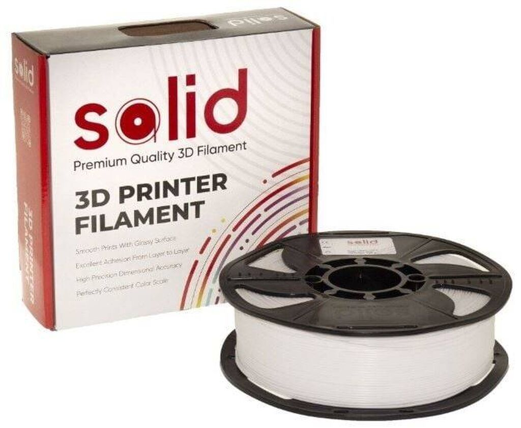 Solid Filament ABS 1.75 mm, Ağ — 1 kq 3D basqılarınız üçün premium — İstehlak malları və aksesuarlar, Bakı