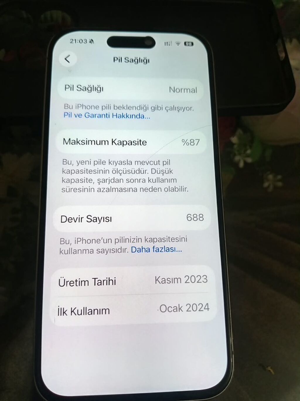 IPhone 15 Pro, Natural Titanium, Face ID — Apple iPhone, Xırdalan (6)
