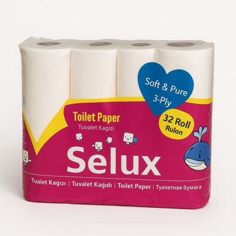 Tualet kağızı Selux, 3 qat, 32 rulon — Bakı