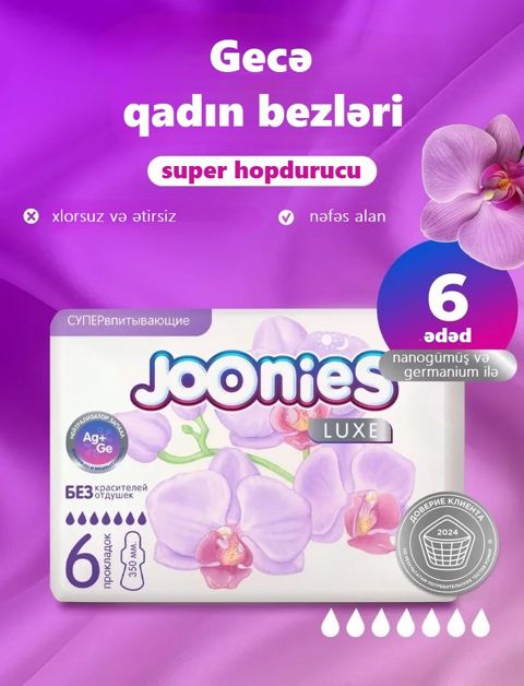 Qadın bezləri Joonies Luxe, 6 əd — Bakı