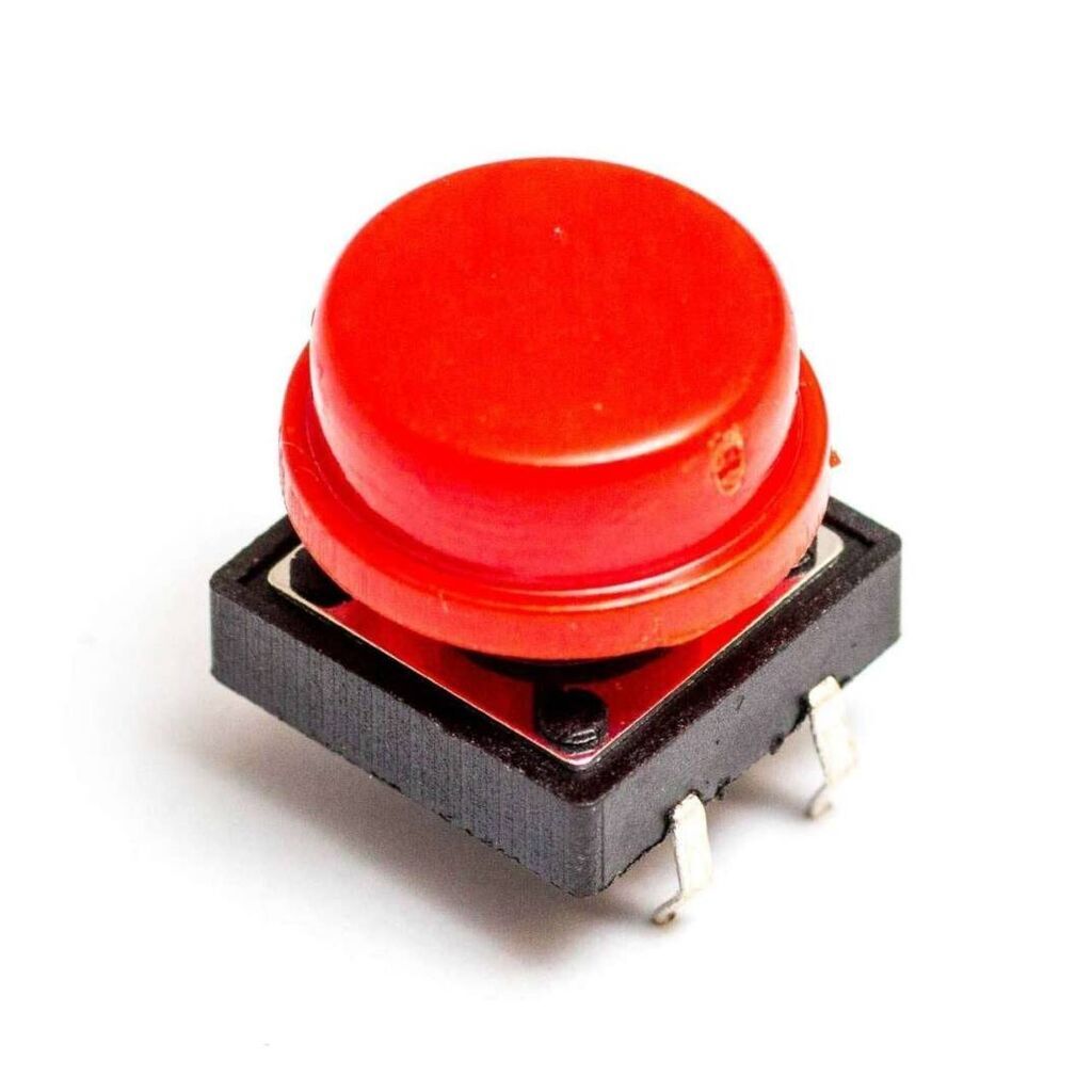 Qapaqlı Push Button 12x12mm, 4 pinli (7.3mm hündürlüklü qapaq) - Növ — Salon detalları, Bakı (2)