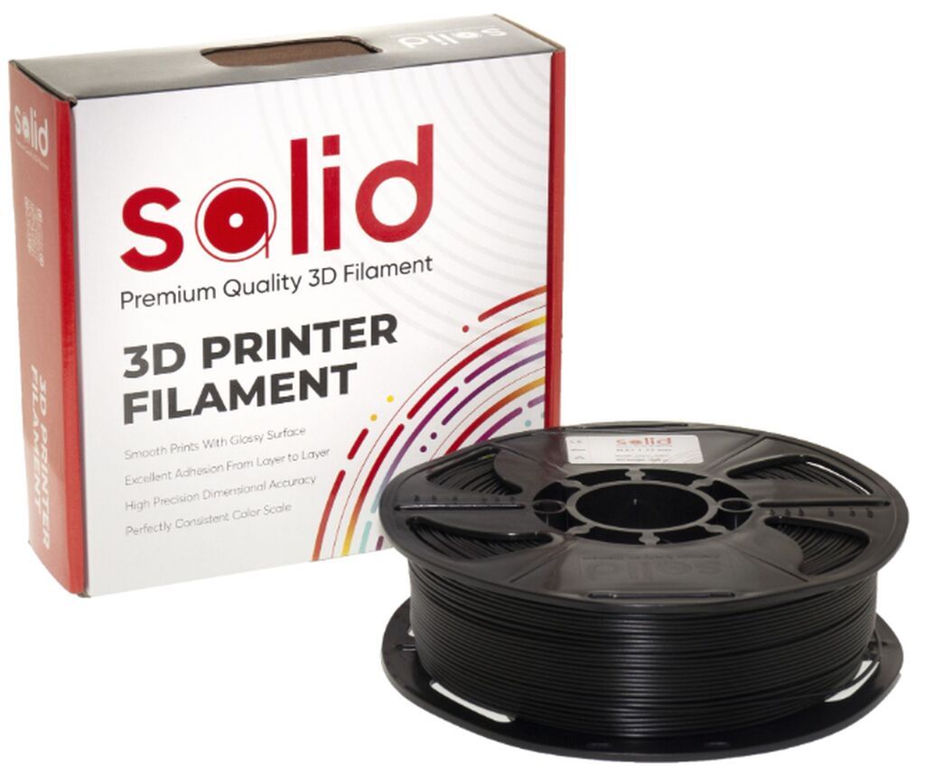 Solid Filament PLA Plus Qara – 1 kq (1.75 mm) 3D basqılarınız üçün — İstehlak malları və aksesuarlar, Bakı (2)