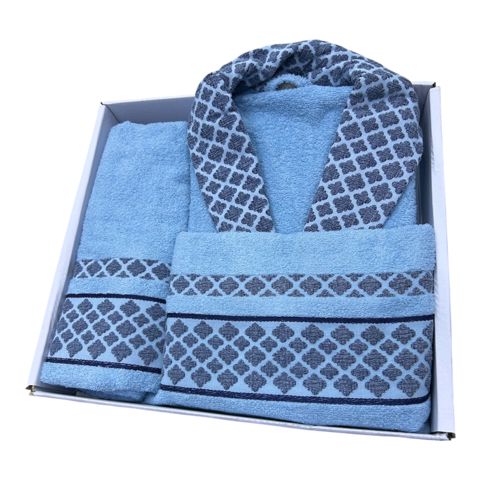 Hamam xələti dəsti Hanzade, mavi/qara, pambıq, ölçü L — Bakı