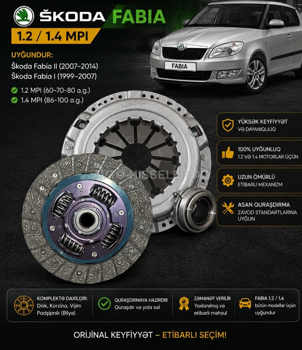 Debriyaj desti Skoda Fabia 2007-2015 — Bakı