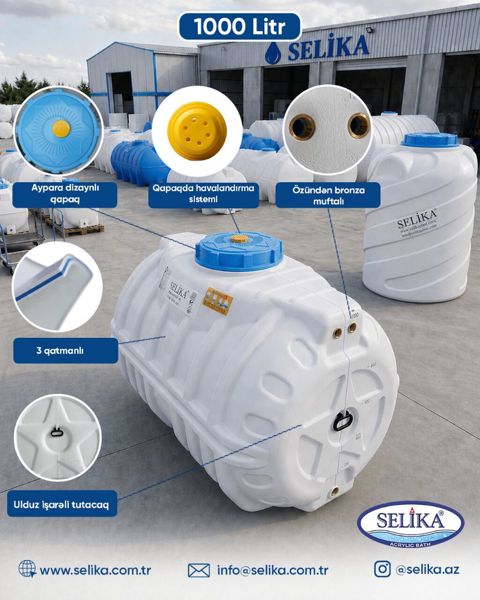 Bak, Plastik, 1000 l l, Yeni, Pulsuz çatdırılma — Bakı
