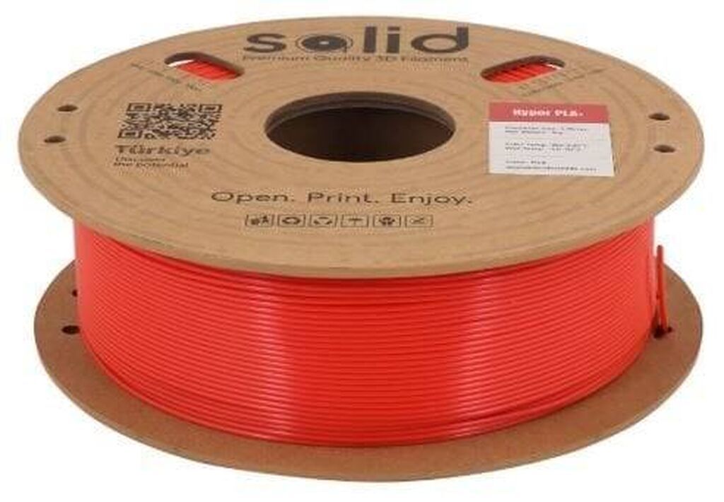 Solid Filament Hyper PLA+ Qırmızı – 1 kq Yüksək sürətli və sabit çap — İstehlak malları və aksesuarlar, Bakı