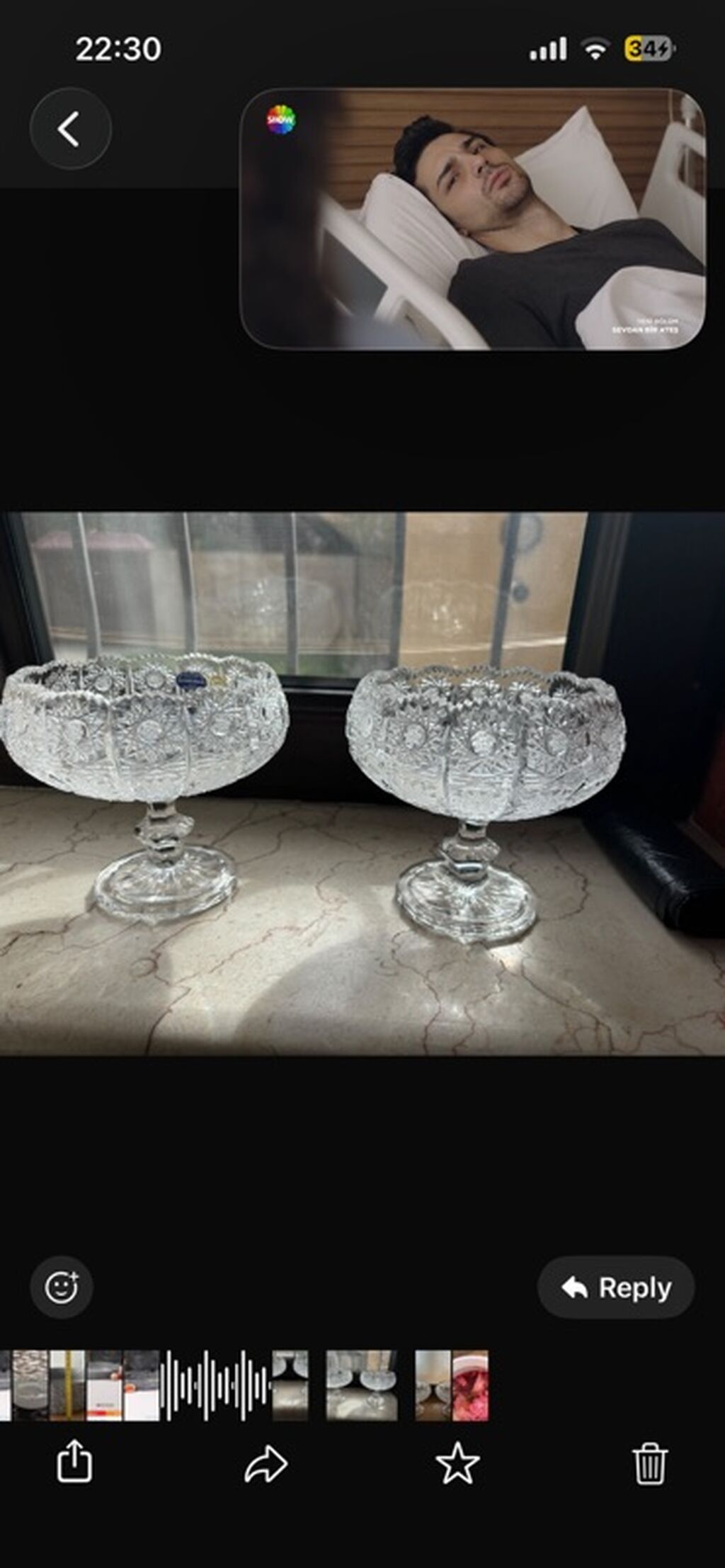 Kolleksiya üçün 2 ədəd şamdanlı şüşə qab (kristal üslubda) — Süfrə qabı, Bakı