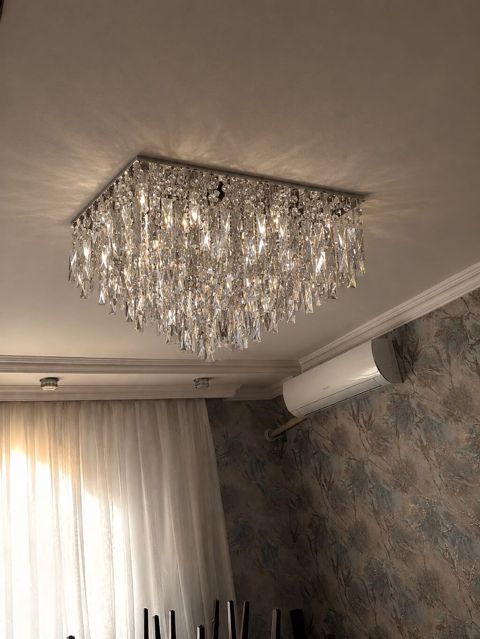 Çılçıraq, 10 və daha çox lampa, Xrustal — Masazır