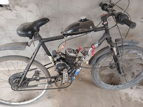 Benzin mühərrikli velosiped - Çərçivə üzərinə quraşdırılmış 2T benzin — Quba