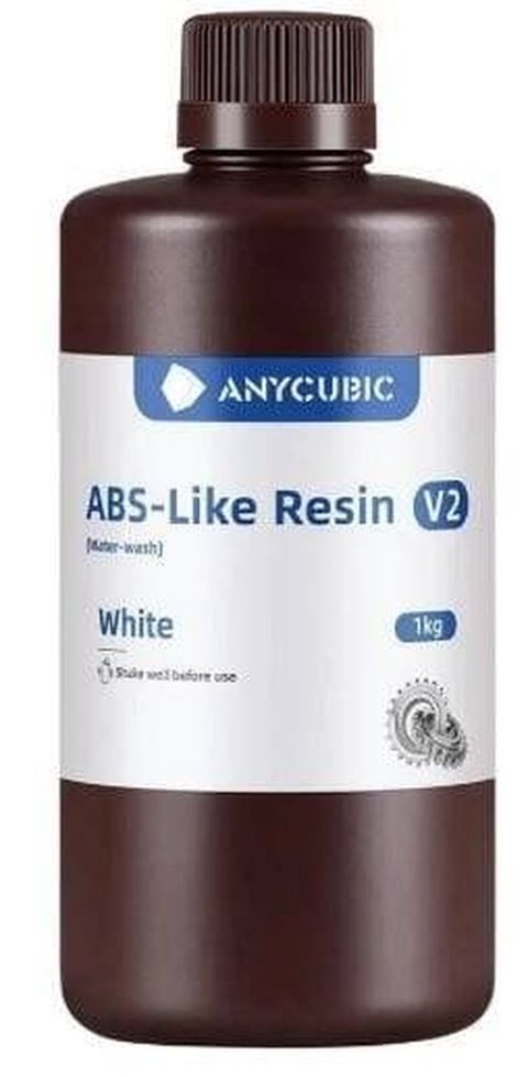 Anycubic ABS Like Water-Wash Reçine V2 – Ağ, 1 kq 3D reçin basqı — Bakı