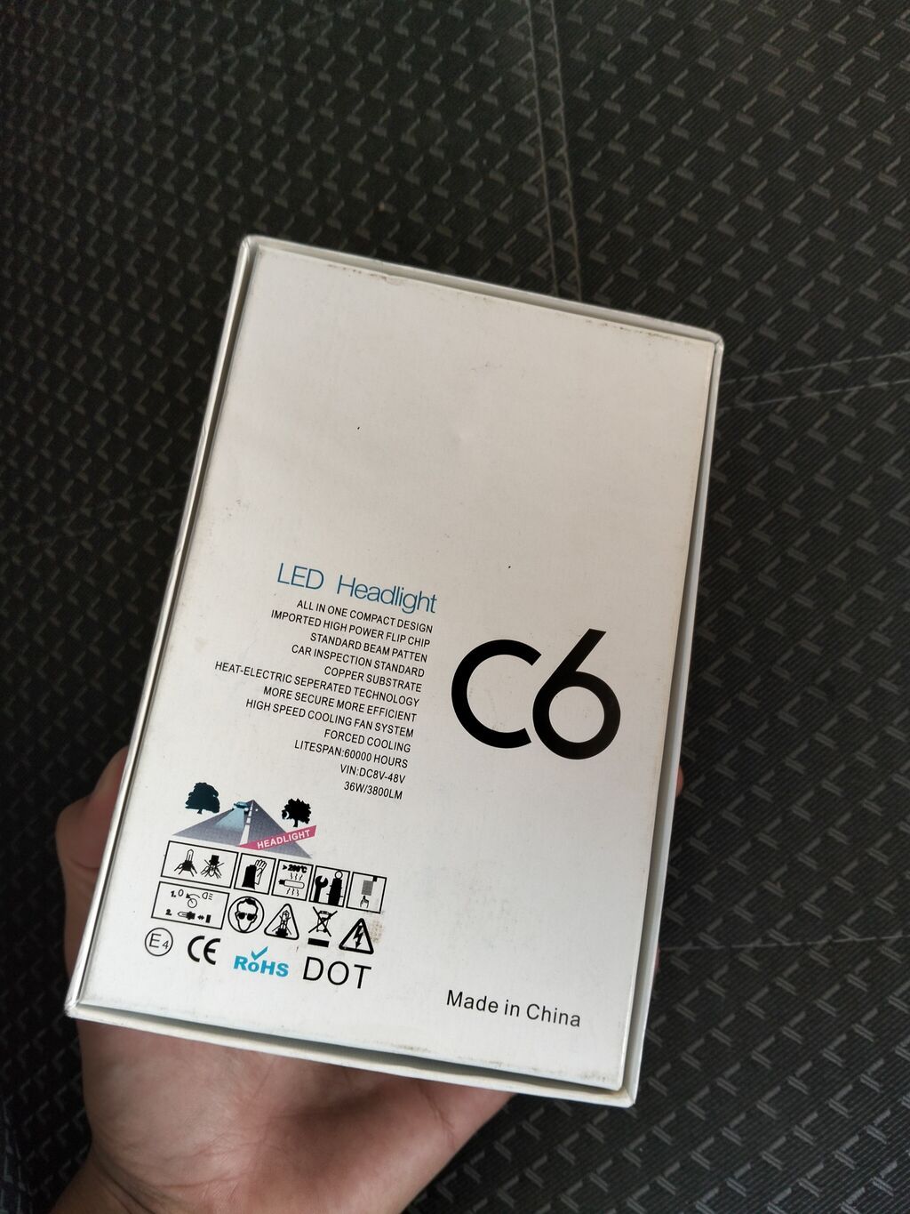 C6 LED Headlight far lampası dəsti.H4 dü pərlidi,ideal vəziyyətdədir — Avtomobil işığı, Şirvan (2)