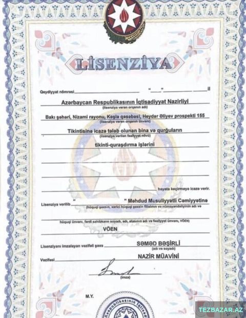 Lisenziyalı Tikinti şirkəti satılır — Bakı