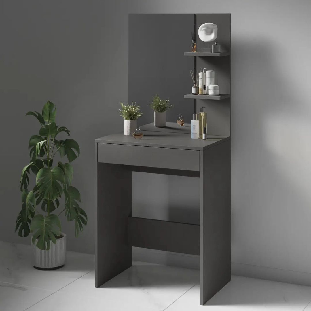 Makiyaj masası 8360, antrasit, laminat, 140х40х60 sm — Mallar, Bakı