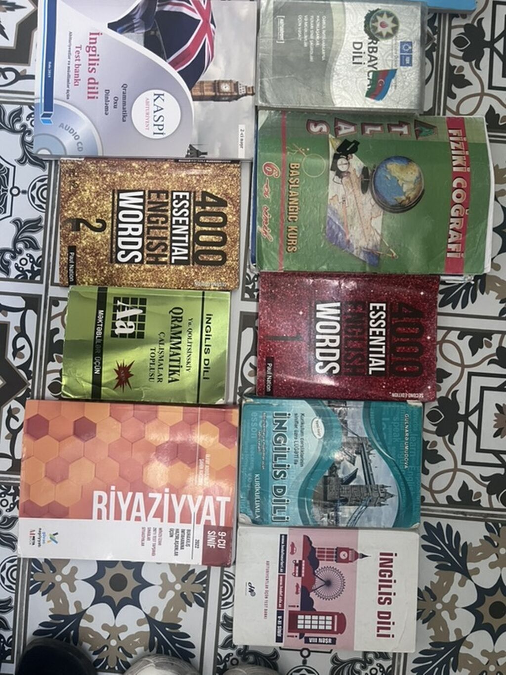 Dərs və hazırlıq üçün kitablar toplusu Şəkildə görünən bütün kitablar — Kitablar, Digah (3)