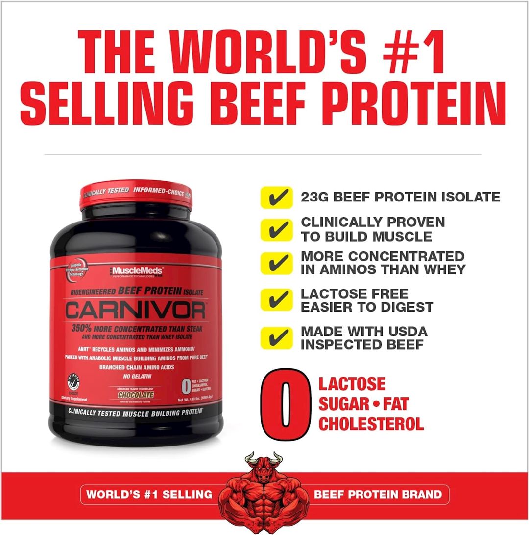 Protein MuscleMeds Carnivor, Şokolad, 1898.4 q — Mallar, Bakı (3)