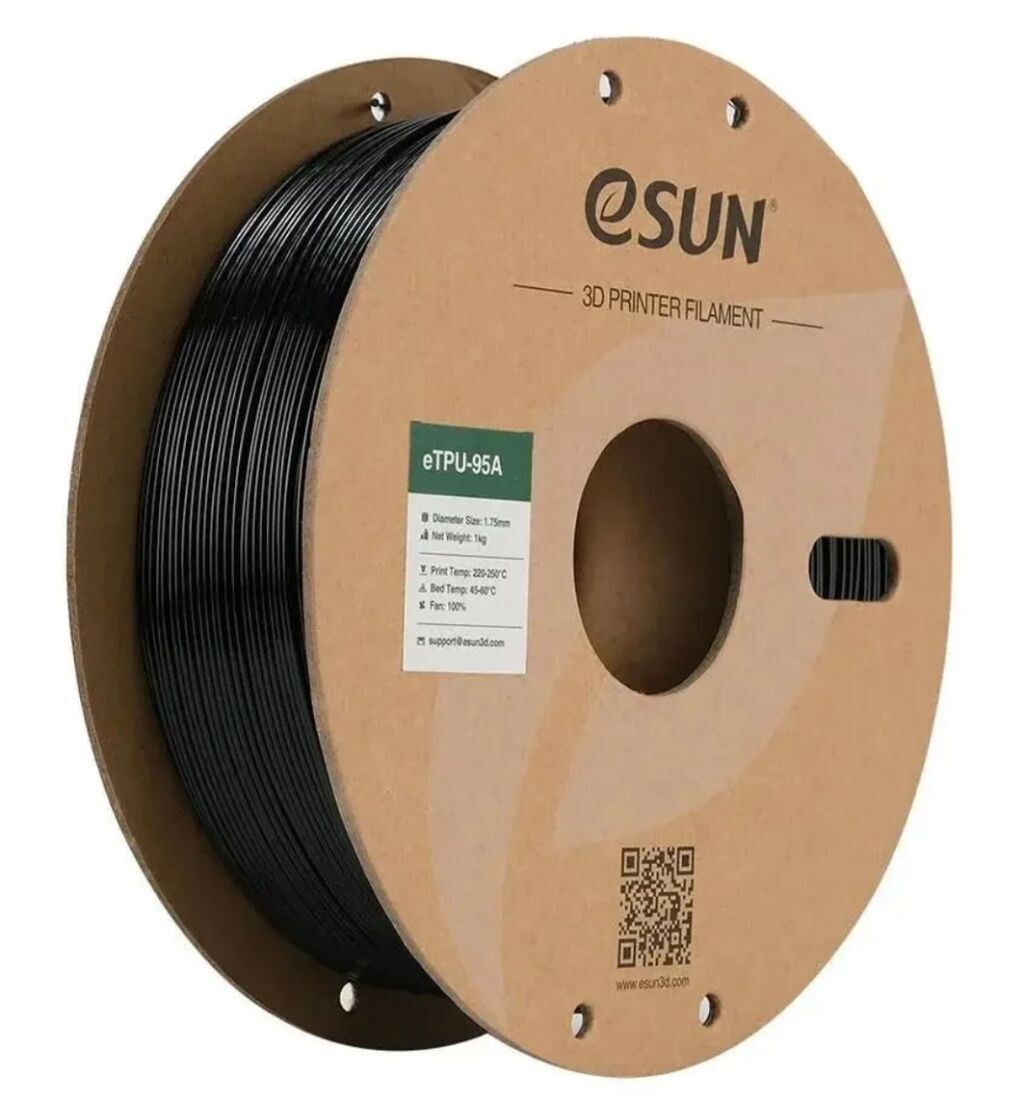 Esun eTPU-95A 1.75 mm Filament – Qara, 1 kq TPU materialı 95A — İstehlak malları və aksesuarlar, Bakı