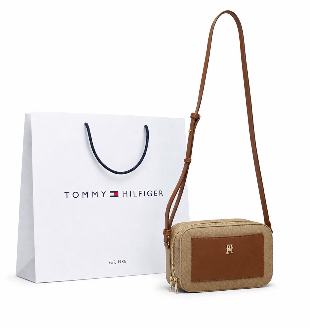 Qadın çantası Tommy Hilfiger, parça, 21x14 sm, qəhvəyi — Mallar, Bakı (3)