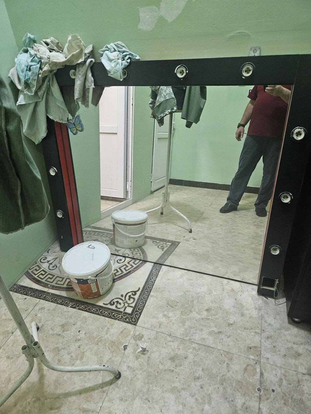 Salon üçün vizaj/saç ustası masası və güzgü komplekti - Rəng — Salon mebeli, Bakı (2)