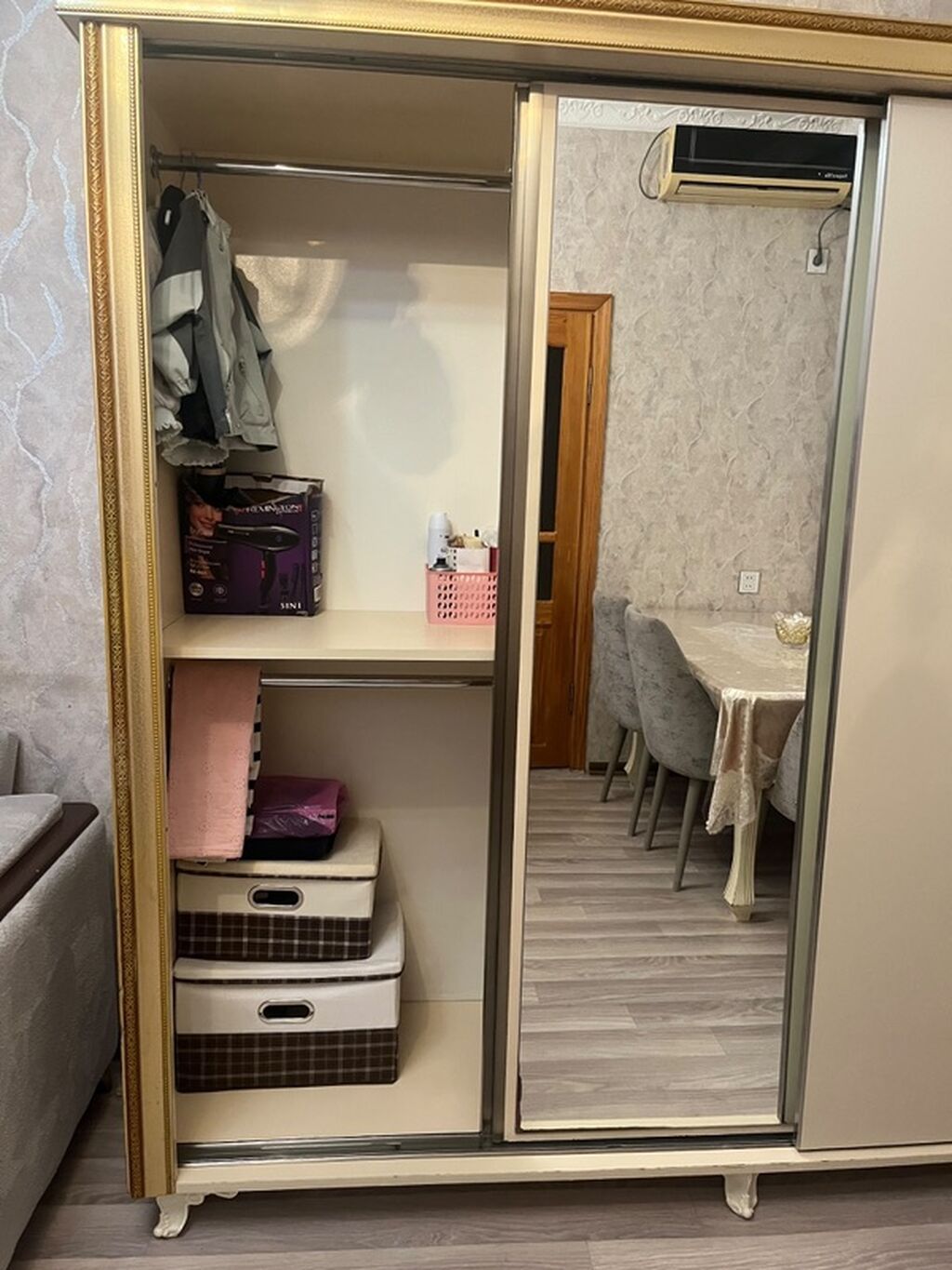 İşlənmiş, 3 qapılı, Güzgülü, Bej, Kupe, Düz dolab — Şkaflar, Bakı (3)